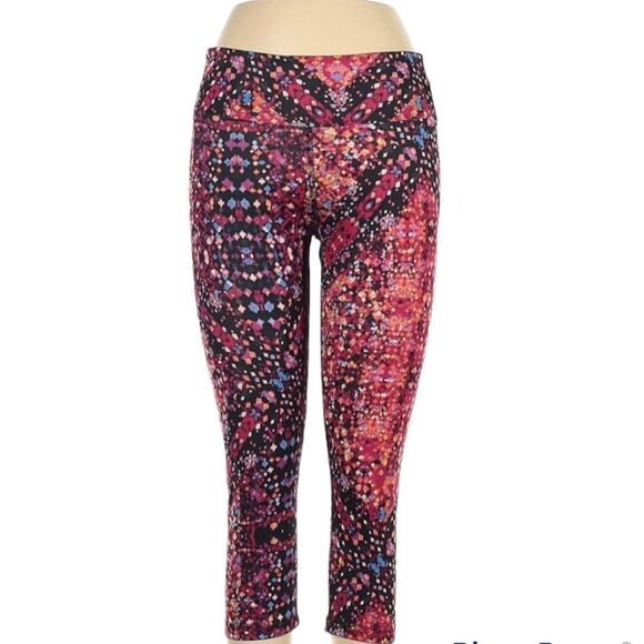 KOS USA pink multi color leggings NWT - Picture 1 of 13